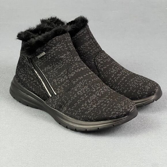 Telic Apres-Ski Recovery Boot Women's 9 Granite Black Faux Fur Ankle Bootie - Picture 2 of 10